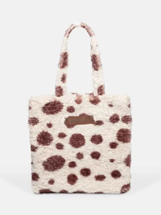 Brun, lodden totebag