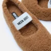 Brune ballerinasko i shearling Brune ballerinasko i shearling
