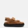 Brune sandaler i shearling Brune sandaler i shearling