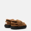 Brune sandaler i shearling Brune sandaler i shearling