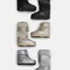 Icon Low Glance Platinum Satin Boots