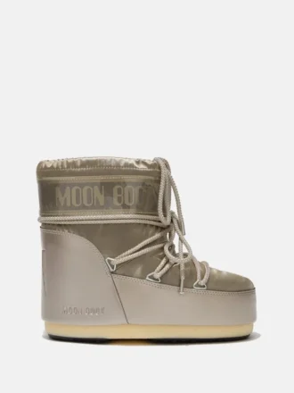 Icon Low Glance Platinum Satin Boots