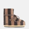 Jacquemus + Moon Boot Icon Low beige stripete filtstøvler