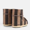 Jacquemus + Moon Boot Icon Low beige stripete filtstøvler
