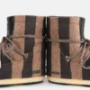 Jacquemus + Moon Boot Icon Low beige stripete filtstøvler