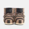 Jacquemus + Moon Boot Icon Low beige stripete filtstøvler