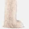 Jacquemus + Moon Boot Icon Yeti høye hvite støvler i imitert pels