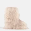 Jacquemus + Moon Boot Icon Yeti Mid Cream støvler