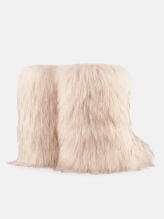 Jacquemus + Moon Boot Icon Yeti Mid Cream støvler