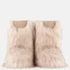 Jacquemus + Moon Boot Icon Yeti Mid Cream støvler