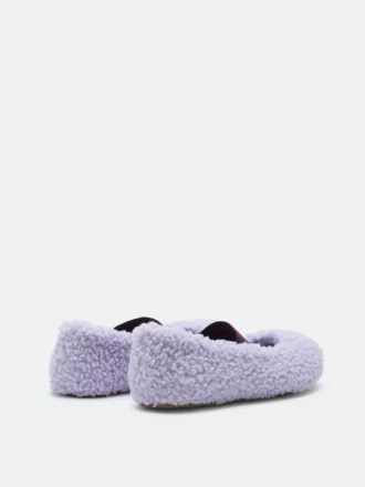 Lilla ballerinasko i shearling
