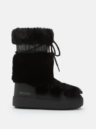 Ltrack Black Faux-Fur Høye støvler