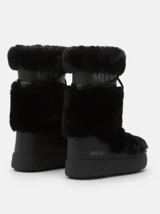 Ltrack Black Faux-Fur Høye støvler