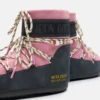 Moon Boot X Guest in Residence Icon Low grå og rosa suede støvler med perler