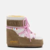 Moon Boot X Guest in Residence Icon Low honning- og hvit sandfarget suede ankelstøvletter med perler