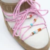Moon Boot X Guest in Residence Icon Low honning- og hvit sandfarget suede ankelstøvletter med perler