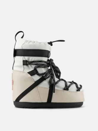 Moon Boot X Moncler Grenoble Icon Low hvite ankelstøvletter