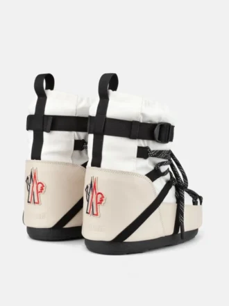 Moon Boot X Moncler Grenoble Icon Low hvite ankelstøvletter