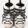 Moon Boot X Moncler Grenoble Icon Low hvite ankelstøvletter