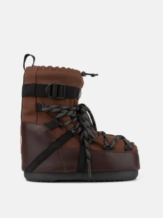 Moon Boot X Moncler Grenoble Icon Low mokka-brune støvler