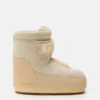 Moon Boot X Vandythepink® Icon Strap beige suede støvler