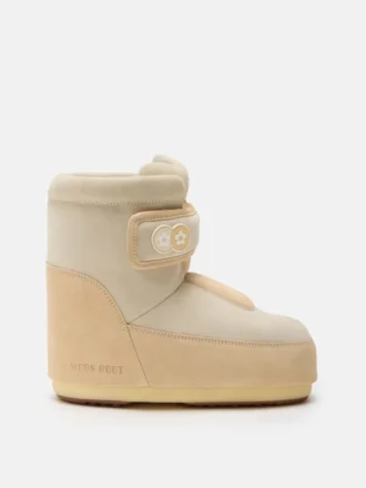 Moon Boot X Vandythepink® Icon Strap beige suede støvler