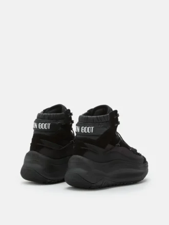 Moon247 Black Xlace Mid-Sneakers