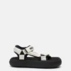 Super Sandal svart og hvit