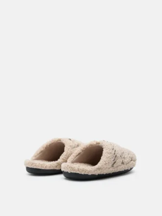 Teddy-tøfler i beige Teddy-tøfler i beige